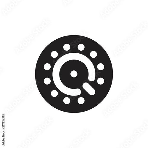 letter q simple dots logo vector