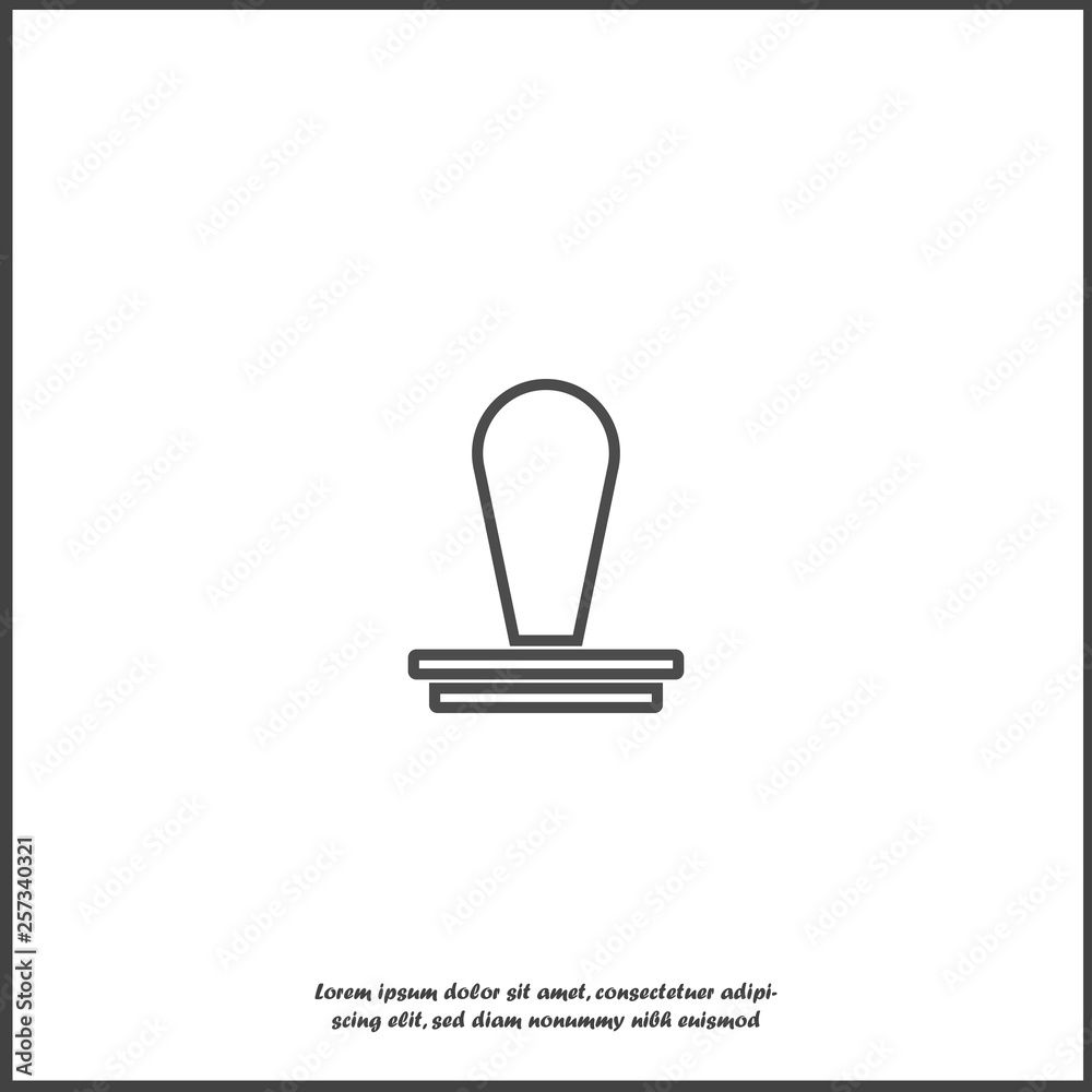 Vector icon stamp on white isolated background. Vector icon stamp on white isolated background.
