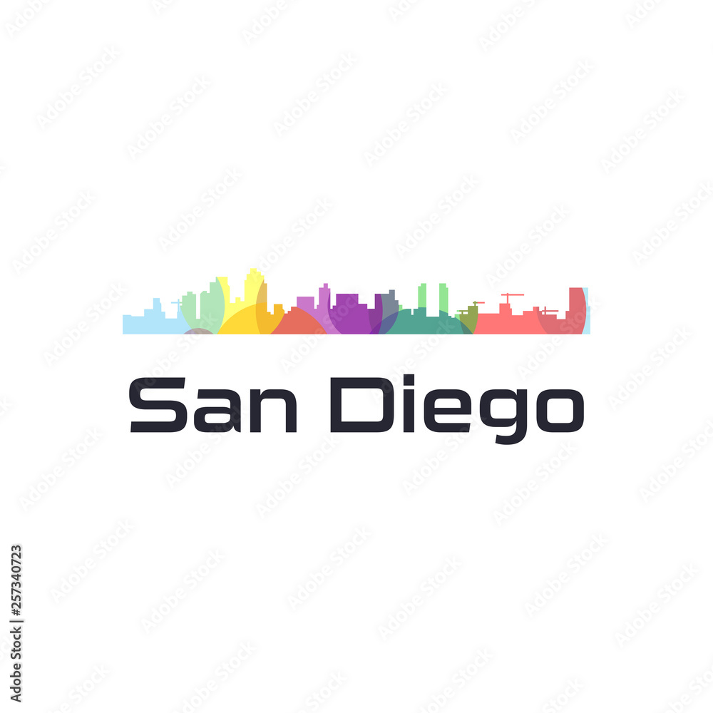 Colorful Town Vector of USA
