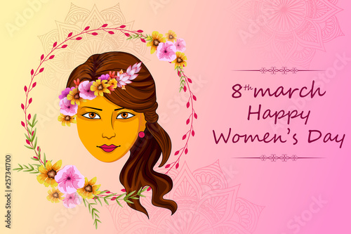 Happy International Women s Day 8th March greetings background