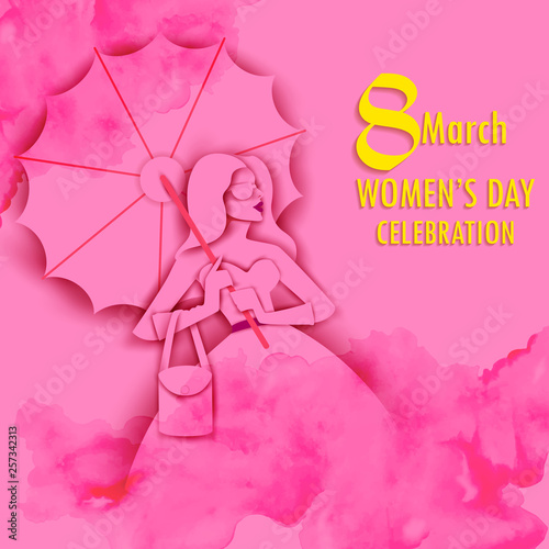 Happy International Women s Day 8th March greetings background