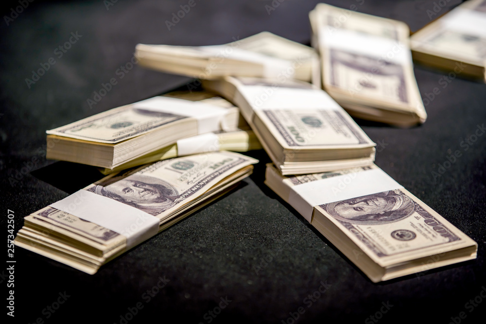 Naklejka premium A total of hundreds of dollars.soft focus.