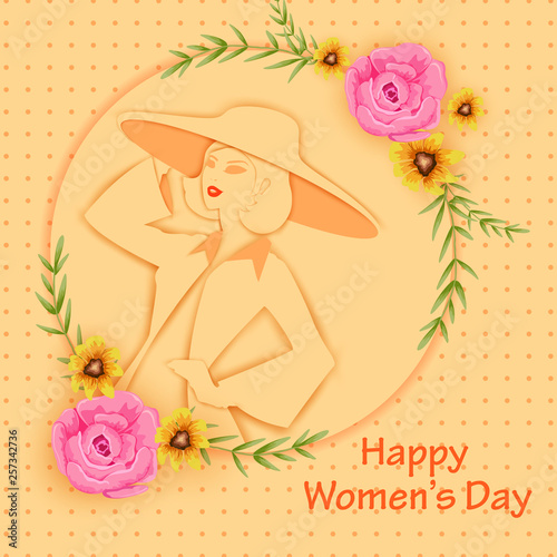 Happy International Women s Day 8th March greetings background