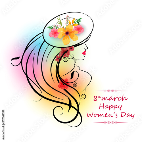 Happy International Women s Day 8th March greetings background