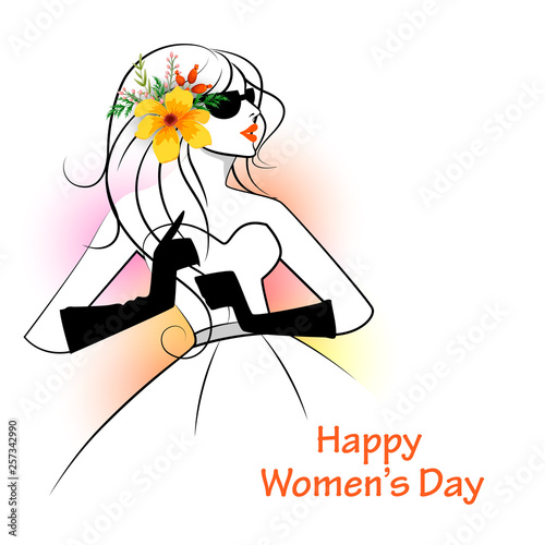 Happy International Women s Day 8th March greetings background