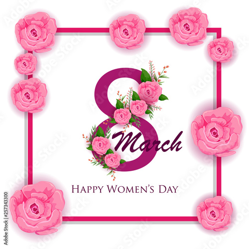 Happy International Women s Day 8th March greetings background