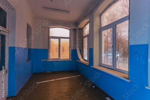Empty room of abandoned building
