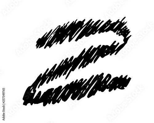 Hand drawn Pencil Scribble Zigzag