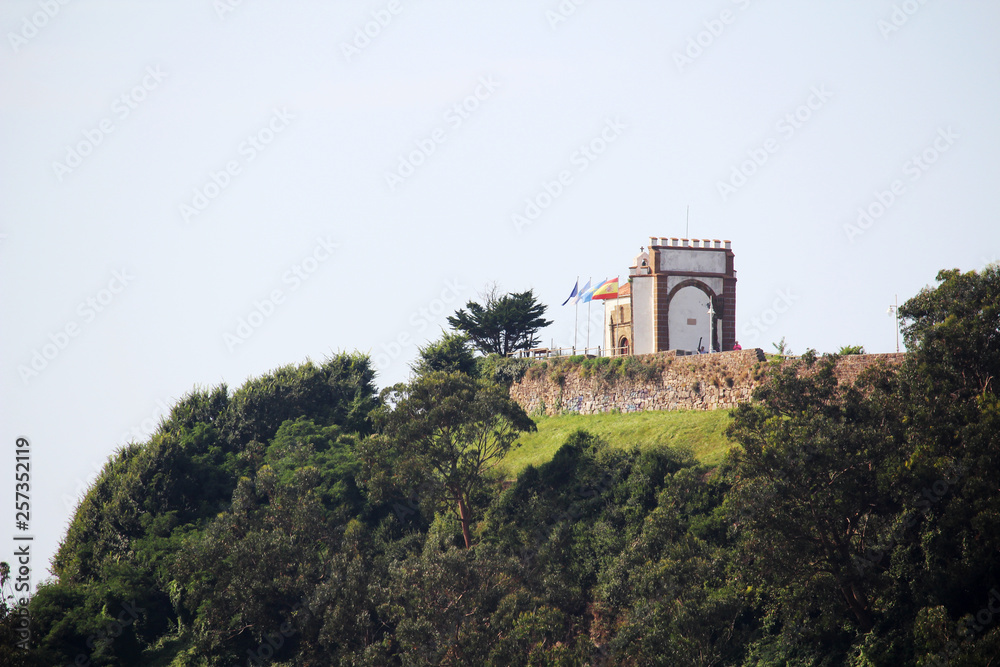 Naklejka premium Ermita de la Virgen de Guía, Ribadesella, Spain
