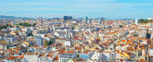 Lisbon aerial panorama cityscape Portugal