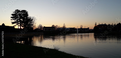 sunset on the lake Giussano photo