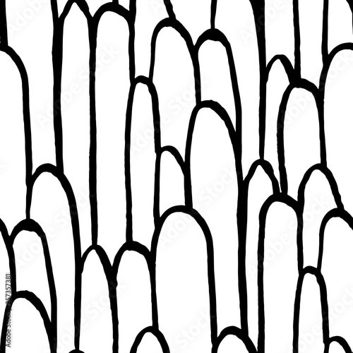 Abstract monochrome seamless vector pattern
