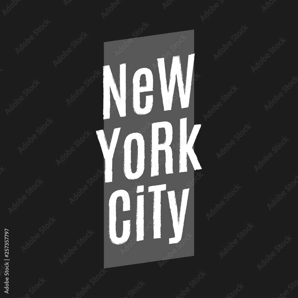 New York City text. NYC typography design. Tee, T-Shirt, Sport, Athletic Black and White graphics. Vector illustration. New York City text. NYC typography design. Tee, T-Shirt, Sport, Athletic Black and White graphics. Vector illustration.