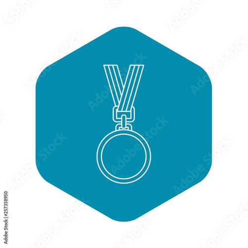 Cat medal icon. Outline illustration of cat medal vector icon for web design