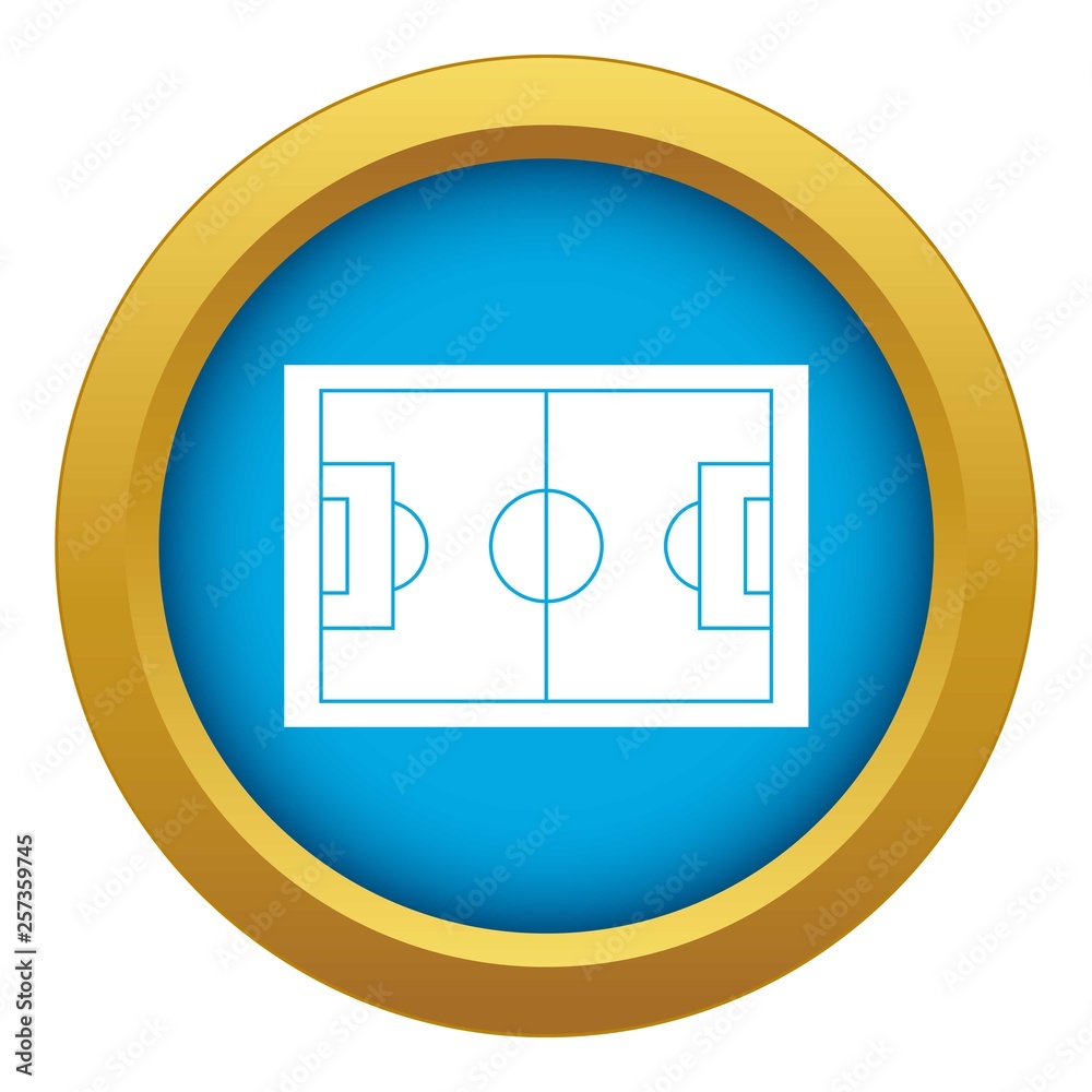 Soccer field icon blue vector isolated on white background for any design Soccer field icon blue vector isolated on white background for any design