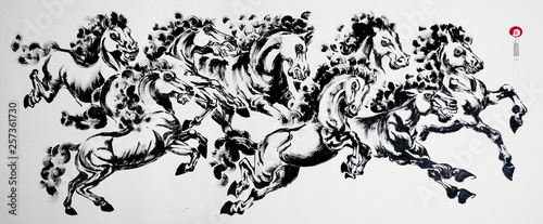 Horse brush stroke Painting