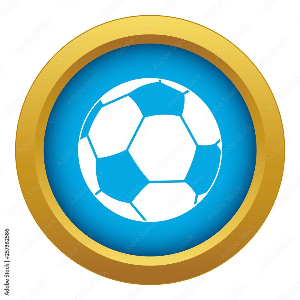 Football ball icon blue vector isolated on white background for any design Football ball icon blue vector isolated on white background for any design