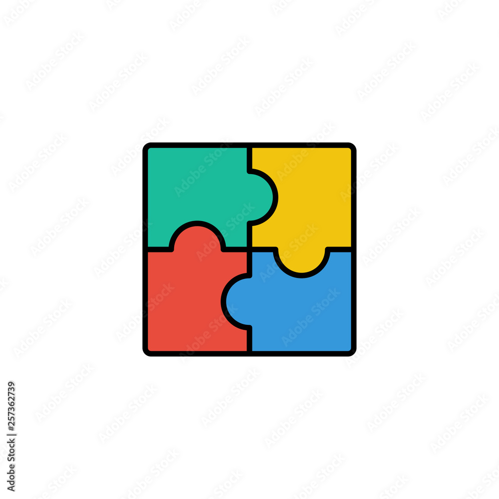 puzzle icon vector illustration