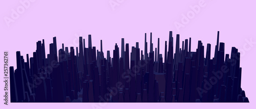 Abstract model of city. Vector illustration. © eestingnef