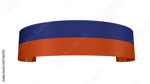 Curled ribbon. 3d Vector il...