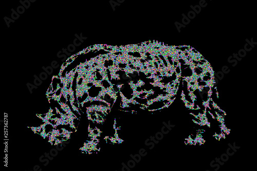 Abstract Rhinoceros. Vector...