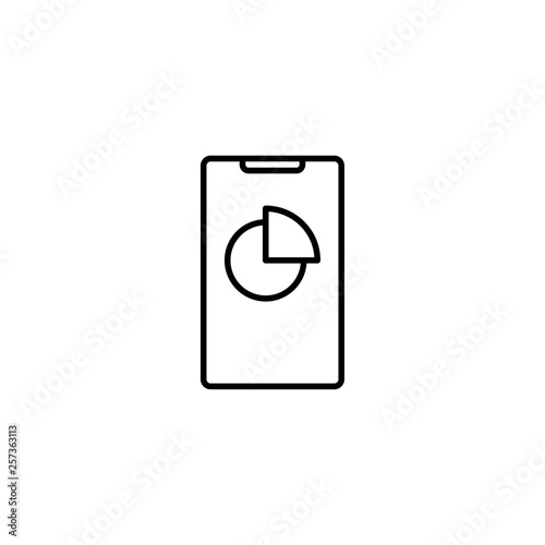 online graph icon vector illustration