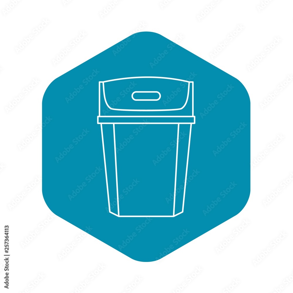 Big trashcan icon. Outline illustration of big trashcan vector icon for web Big trashcan icon. Outline illustration of big trashcan vector icon for web