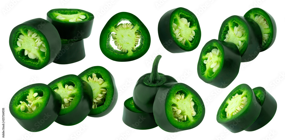 Jalapeno pepper isolated on white background with clipping path Jalapeno pepper isolated on white background with clipping path