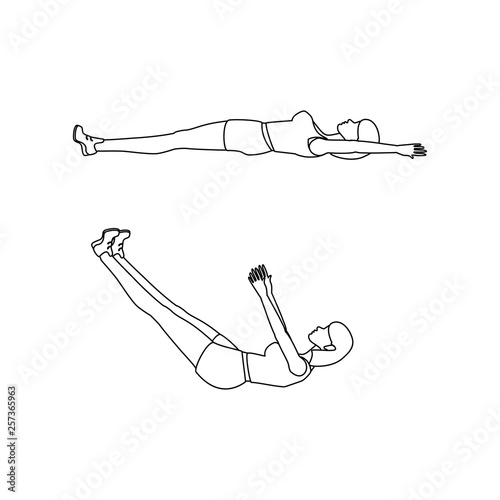 Jackknife sit up workout outline