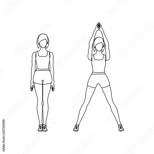 Jumping jacks workout outline