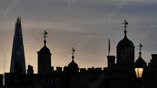 Tower of London UK silhouette