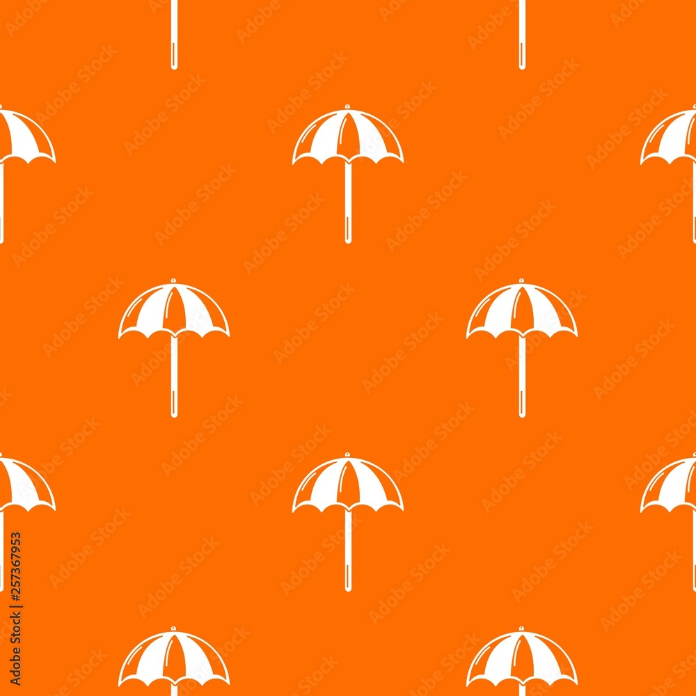 Beach umbrella pattern vector orange for any web design best