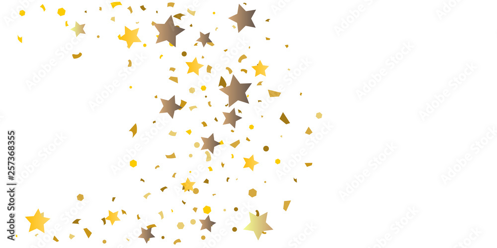 Golden glitter confetti of stars.
Golden glitter confetti of stars.