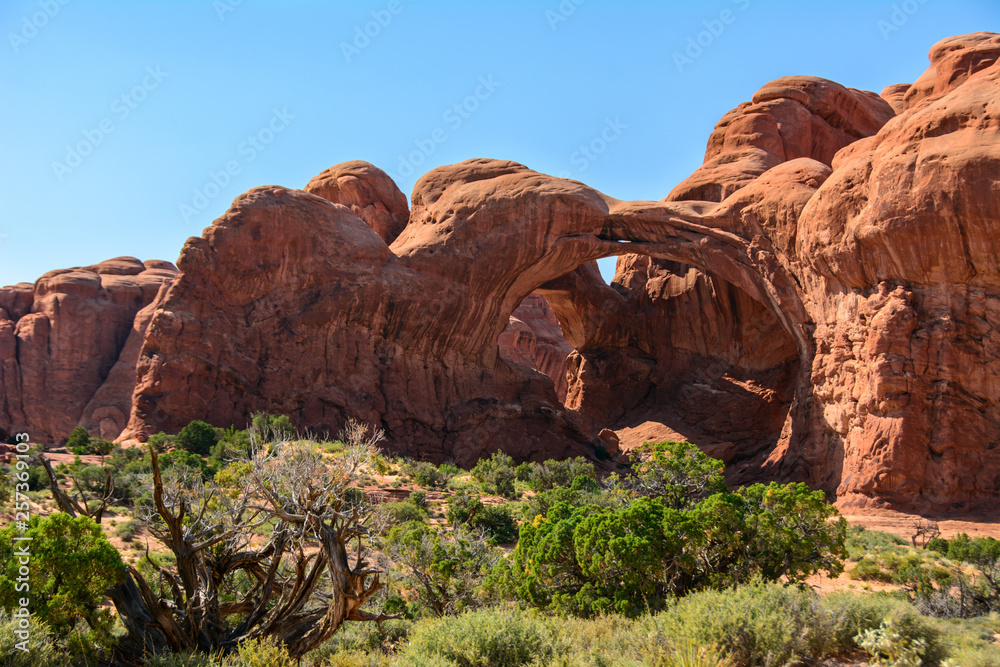 One of the main arch in Arches national park - Double Arch, Utah