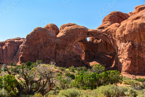 One of the main arch in Arches national park - Double Arch  Utah