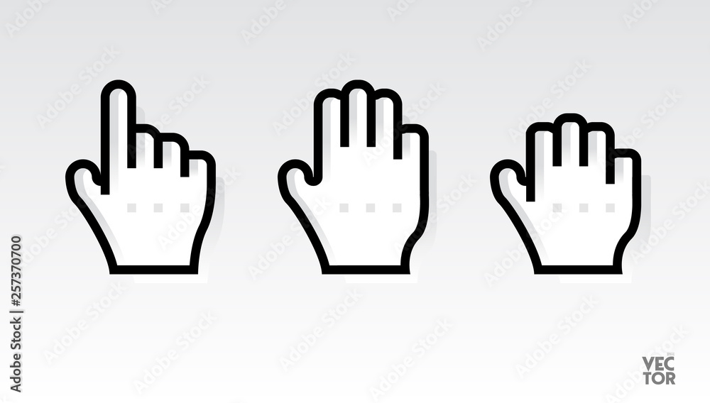 Fototapeta premium new modern hand cursor vector.