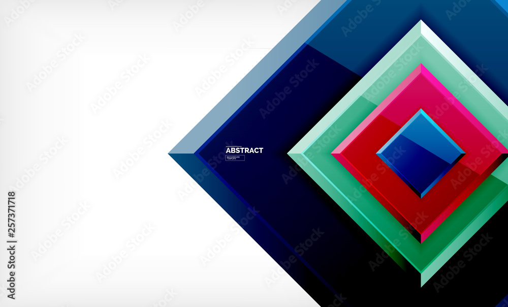 Square abstract background, glossy geometric design Square abstract background, glossy geometric design