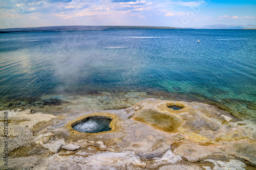 The Mammoth Hot Springs Area in Yellowstone National Park  Wyoming