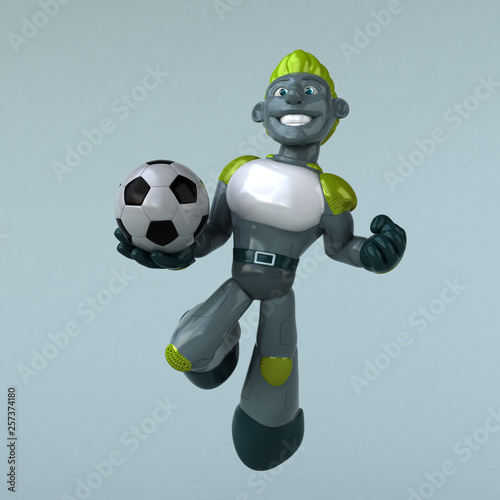 Green Robot - 3D Illustration