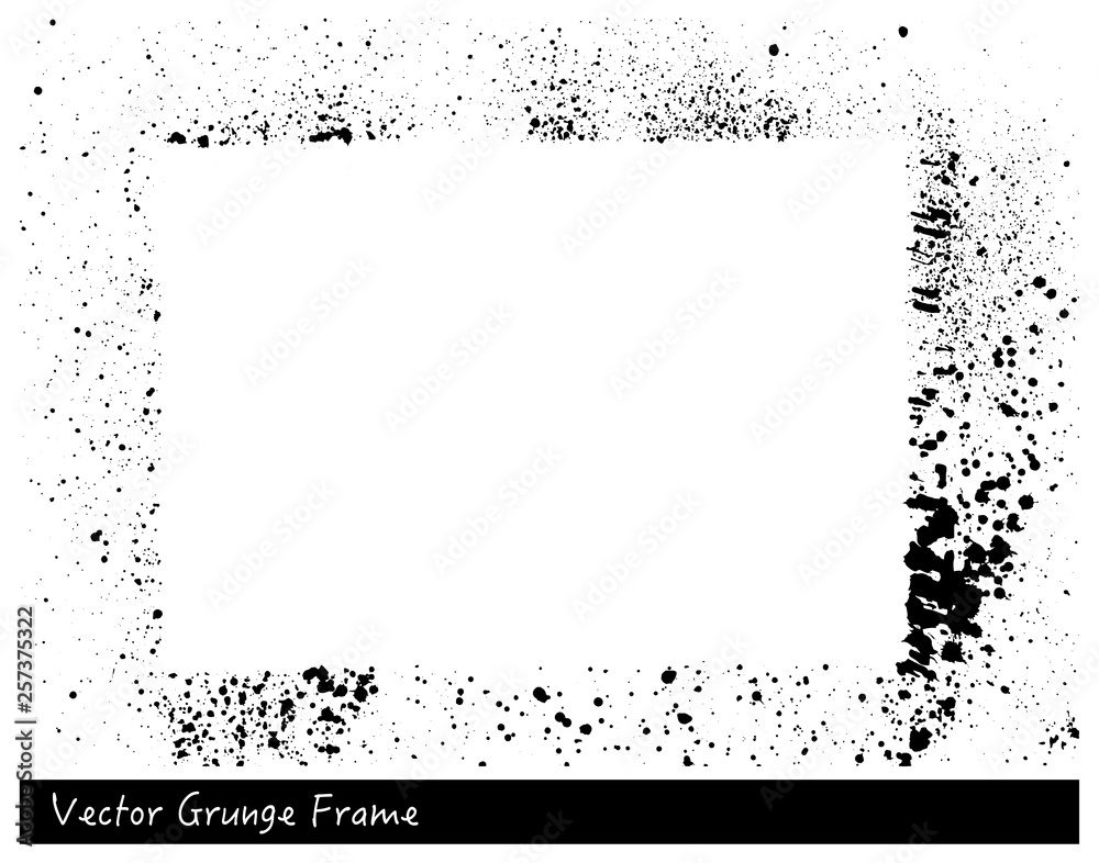 Vector Grunge rectangle frame with splash texture hand drawn background Vector Grunge rectangle frame with splash texture hand drawn background