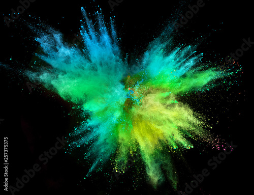 Colored powder explosion on...