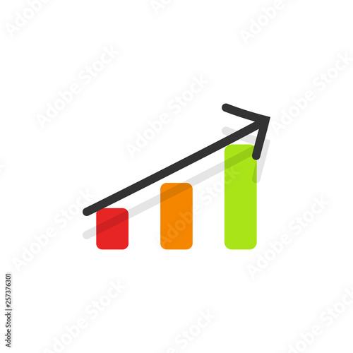 Rating.Finacial Chart. Business Graph in flat design