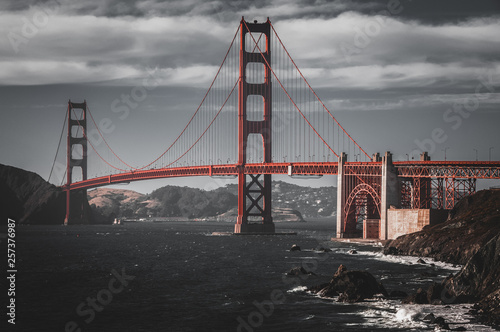 The main landmark of San Francisco - Golden Gate Bridge, California
