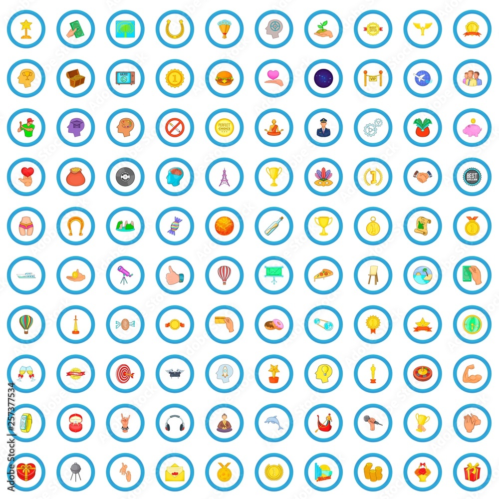 100 motivation icons set in cartoon style for any design vector illustration 100 motivation icons set in cartoon style for any design vector illustration