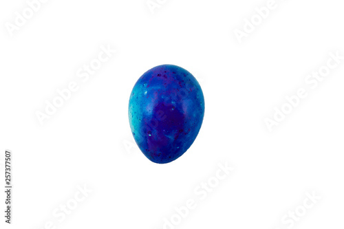 Colorful handmade easter egg isolated on a white background