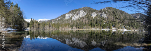mountain lake named duerrsee near seewiesen / hochschwab in styria,austria
