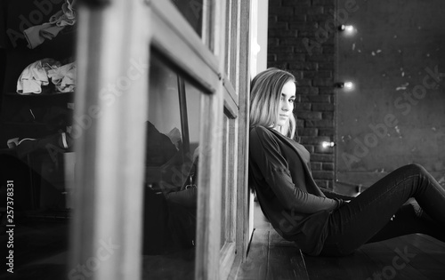 Young girl at home relaxing