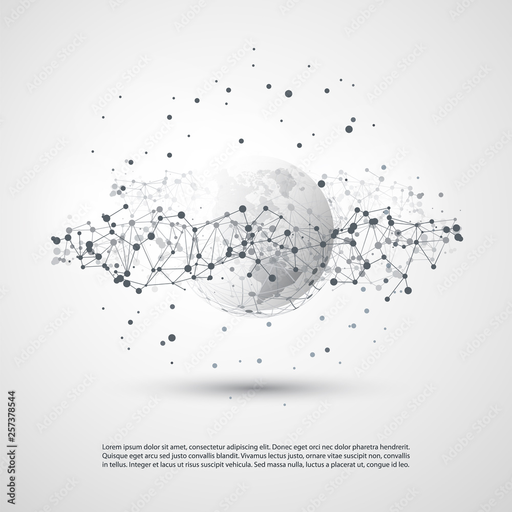 Black and White Modern Minimal Style Cloud Computing, Networks Structure, Telecommunications Concept Design, Network Connections, Transparent Geometric Wireframe - Vector Illustration Black and White Modern Minimal Style Cloud Computing, Networks Structure, Telecommunications Concept Design, Network Connections, Transparent Geometric Wireframe - Vector Illustration