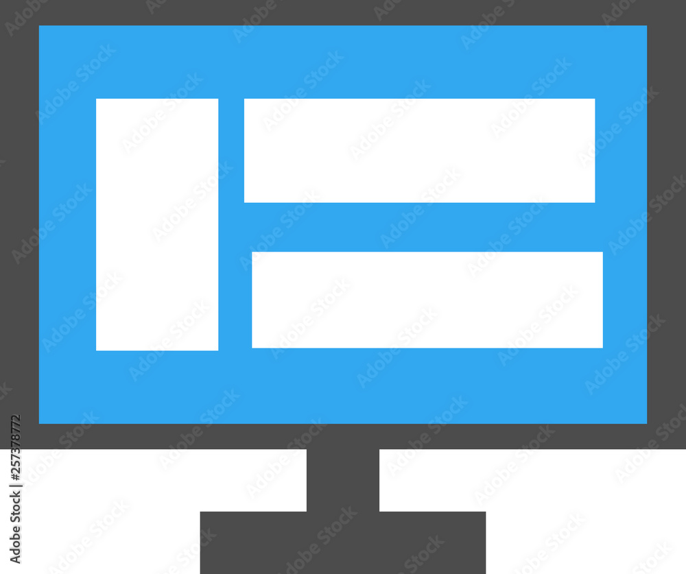 Monitor in flat design. Vector Desktop Computer Icon Monitor in flat design. Vector Desktop Computer Icon