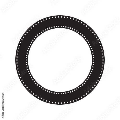 Vector illustration of round film strip